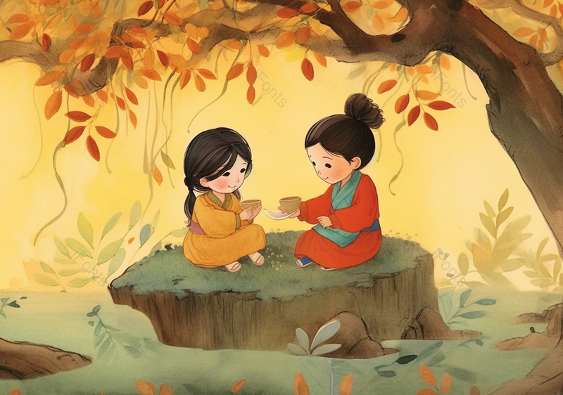 唯美森林儿童插画手绘背景,插画/手绘图,插画/手绘图库,插画/手绘图下载,插画/手绘